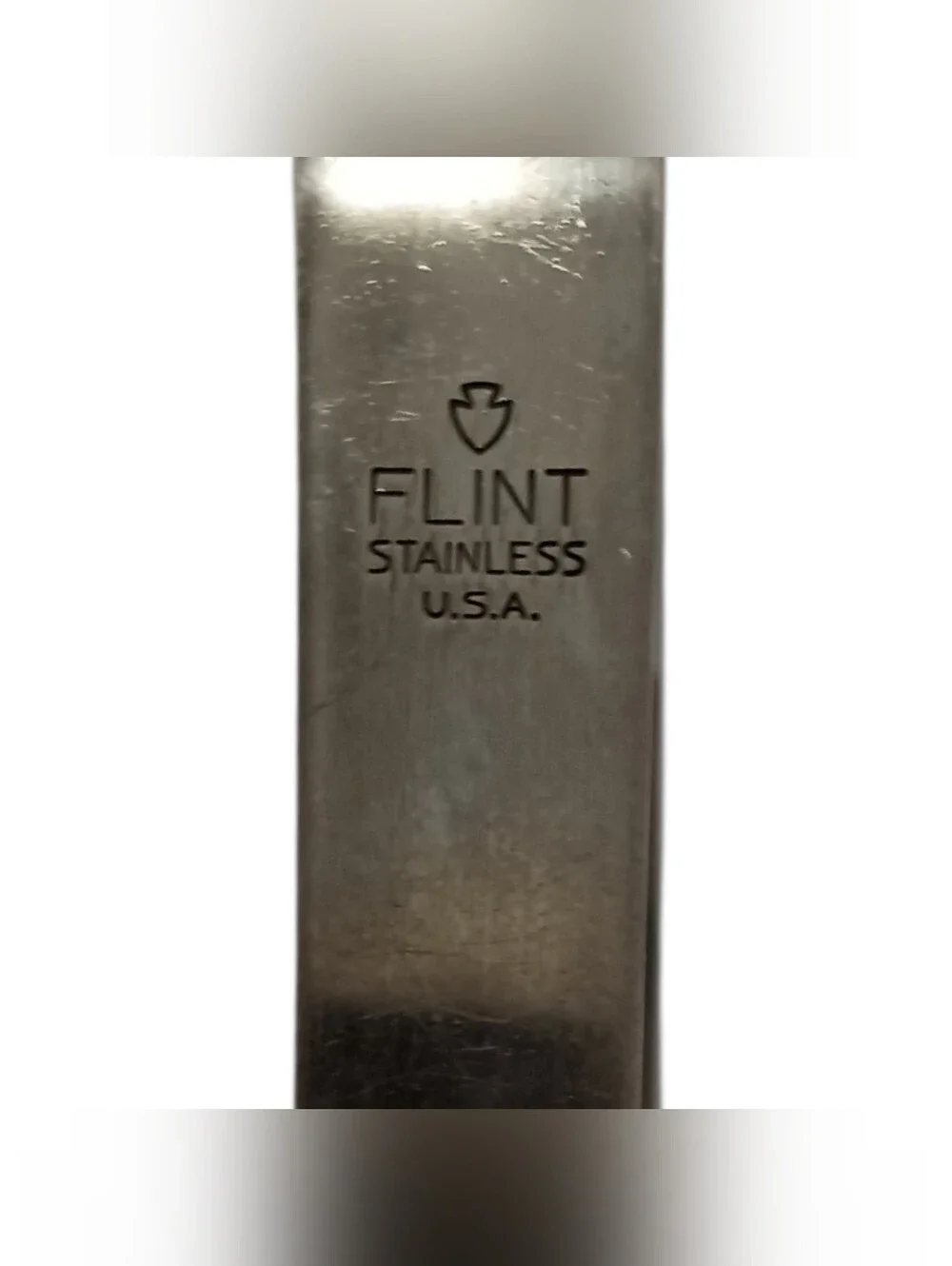 Vintage Flint Arrow Potato Masher Stainless Steel Black Handle USA Kitchen Tool